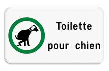 Panneau d'information - Toilettes pour chiens