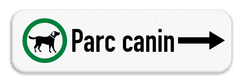 Panneau flèché - Parc canin