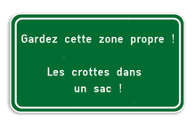 Panneau de texte - Gardez cette zone propre