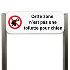 Panneau d'information sur montants - Ceci n'est pas uen toilette pour chiens