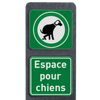 Délinéateur en plastique recyclé - Espace pour chiens