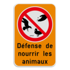 Panneau d'information - Interdiction de nourrir les animaux