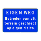 Informatiebord ARD - Betreden op eigen risico