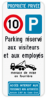 Panneau de stationnement parking privé C43-E9 + texte personnalisé