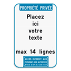 Panneau de texte - Texte d'en-tête - Pictogramme