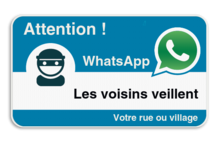 Panneau WhatsApp - Texte personnalisé - Bleu