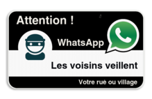 Panneau WhatsApp - Texte personnalisé - Noir