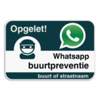 Panneau WhatsApp - Nom de rue - Néerlandais