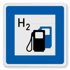 Richtzeichen 365-66 - Wasserstofftankstelle