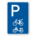 Parkschilder - Parkplatz nur für E-Bikes und Mofas