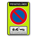 Parkverbotsschilder - Privatgrundstück, Eingeschränktes - Parkverbot mit Abschleppsymbol