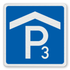 Richtzeichen 314-50 - Parkhaus, Parkgarage mit Nummer