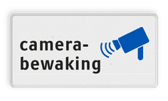 Reflecterend bord camerabewaking met pictogram