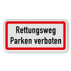 Feuerwehrschilder - Rettungsweg Parken verboten