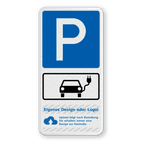 Parkschilder - Parkplatz für Elektrofahrzeuge mit logo