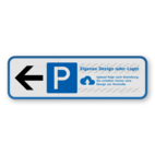 Parkschilder - Parkplatz mit Pfeile und Logo