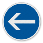 Vorschriftszeichen 211-10 - Vorgeschriebene Fahrtrichtung – hier links