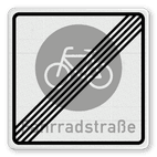 Vorschriftszeichen 244.2 - Ende einer Fahrradstraße