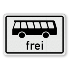 Verkehrszusatzeichen 1024-14 - Kraftomnibus frei