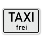 Verkehrszusatzeichen 1026-30 - Taxi frei