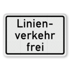 Verkehrszusatzeichen 1026-32 - Linienverkehr frei