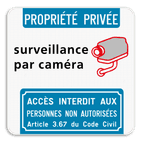 Surveillance par caméra - Propriété privée - Accès interdit