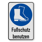 Gebotsschild - Fußschutz benutzen