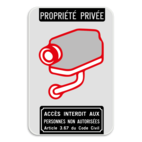 Surveillance par caméra - Propriété privée - Accès interdit art. 3.67