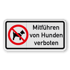 Verbotsschild - Mitführen von Hunden verboten