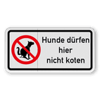 Verbotsschild - Hunde dürfen hier nicht koten