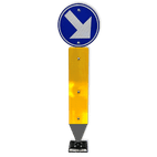 Kickback - Verend verkeersbord D1d met palenschild