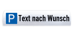 Parkplatzschilder Radanschlag Beton mit Text nach Wunsch - breidte 600mm