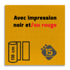 Film réfléchissant jaune FLUOR avec impression en noir/rouge de classe 3 | T-7511