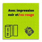 Film réfléchissant jaune-vert FLUOR avec impression noir/rouge de classe 3 | T-7513