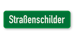 Straßennamenschild 800x200mm - 1 Zeile ohne Rand