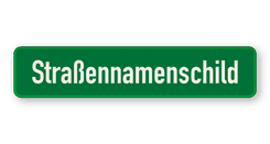 Straßennamenschild 1000x200mm - 1 Zeile ohne Rand