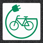 Marquage thermoplastique - vélo/branchement - borne de recharge pour vélos électriques