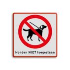 Informatiebord 300x300mm VERBODEN voor honden