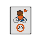 Sticker reflecterend - Dick Bruna snelheid - op de fiets (multi)