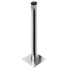 Verkeersbordpaal aluminium -  Ø48x1000mm - met bodemplaat