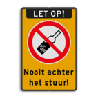 Verkeersbord - Nooit alcohol achter het stuur