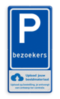 Parkeerbord voor bezoekers met logo