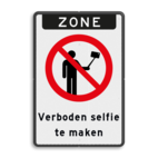 Informatiebord Verboden selfie te maken - No Selfie