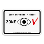 Panneau VIGILIS - Début de la zone surveillée - Surveillance Belge