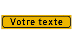 Plaque de voiture 500x100mm jaune FLUOR avec votre propre texte