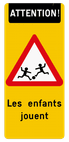 Autocollant pour conteneur réfléchissant - Les enfants jouents - 350x800