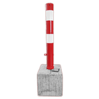 Afzetpaal uitneembaar 750mm met betonvoet 295x295x350mm