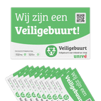 Reflecterende Stickerset Veiligebuurt.nl initiatief van univé - Buurtpreventie ( 10 stuks )