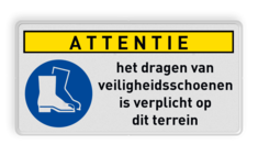 Veiligheidsbord veiligheidsschoenen verplicht