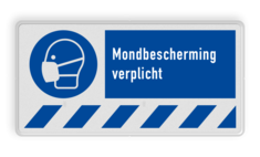 Veiligheidsbord M016 met tekst Mondbescherming verplicht